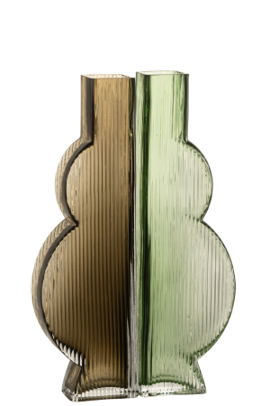 Set 2 vaze, Sticla, Verde, 10.5x5x34.5 [1]
