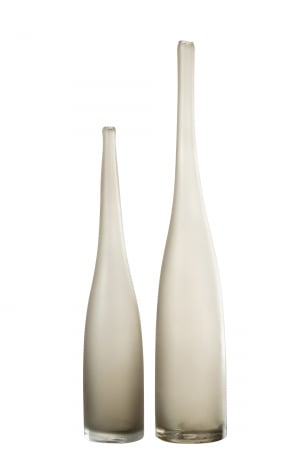 Set 2 vaze Yara Flute Sticlă, Greige, L 19| W 9.5| H 53 cm [1]