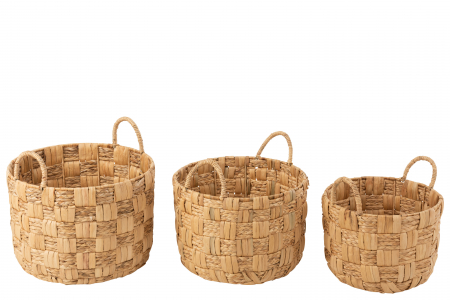 Set 3 cosuri Water, Ratan/Bambus, Natural, 44x44x39 cm [1]