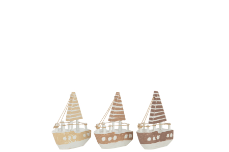 Accesorii - Set 3 decoratiuni, Lemn, Maro, 12x6x16