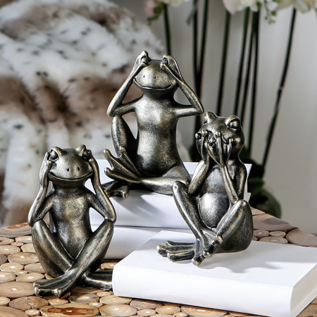 SALE % - Set 3 decoratiuni Randy, rasina, argintiu, 10x15 cm