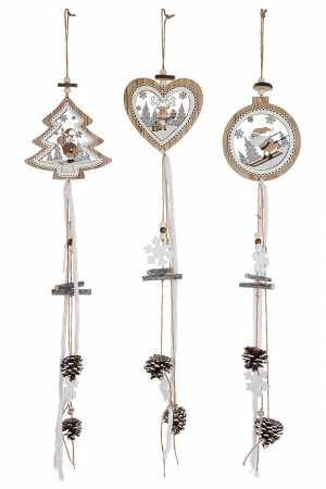 Set 3 decoratiuni X mas TREE, lemn, 12x4.5x70 cm [1]