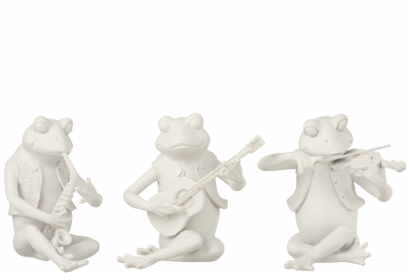SALE % - Set 3 figurine asortate, Compozit, Alb , 22x16x22.5 cm
