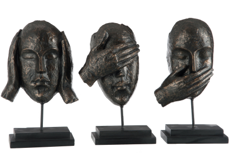 SALE % - Set 3 figurine asortate, Maro, 14x8x28 cm