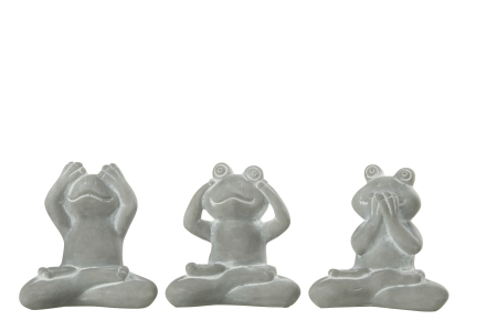 SALE % - Set 3 figurine, Ceramica, Gri, 12.5x7.5x13