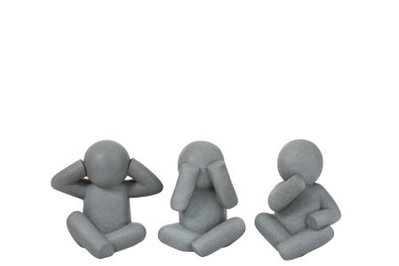 Set 3 figurine, Ciment, Gri, 42x26x42 [1]