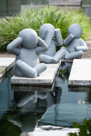Set 3 figurine, Ciment, Gri, 42x26x42 [1]