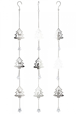 Set 3 ghirlande Christmas, Otel, Argintiu, 0.5x10x100 cm [2]