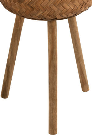 Set 3 ghivece Bamboo, Fibre naturale, Natural, 37x37x75 cm [2]