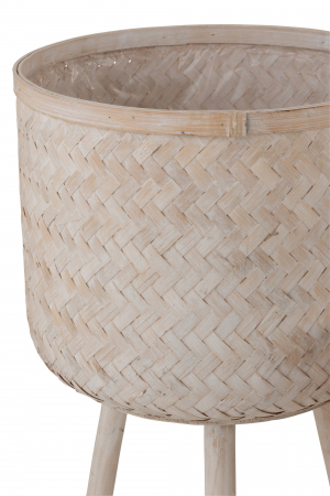 Set 3 ghivece , Ratan/Bambus, Natural, 37x37x76 cm [1]