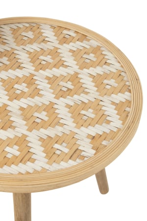 Set 3 masute laterale, Fibre naturale, Natural, 53x53x55 [4]