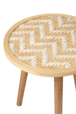 Set 3 masute laterale, Fibre naturale, Natural, 53x53x55 [2]