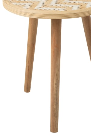 Set 3 masute laterale, Fibre naturale, Natural, 53x53x55 [1]