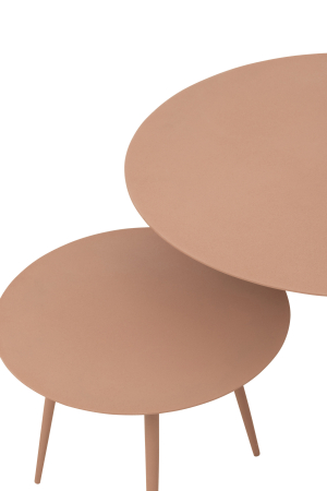 Set 3 masute laterale, Metal , Roz, 56x56x44.5 [2]