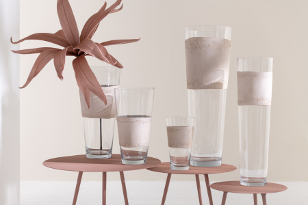 Set 3 masute laterale, Metal , Roz, 56x56x44.5 [4]