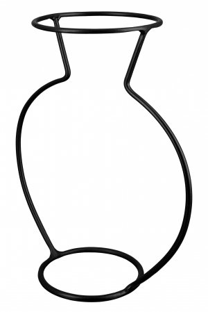 Set 3 vaze decorative, Metal, Negru, 0x0x0x cm [6]