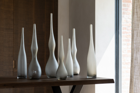 Set 3 vaze Yara Curved Flute Sticlă, Greige, L 39| W 14| H 64 cm [3]