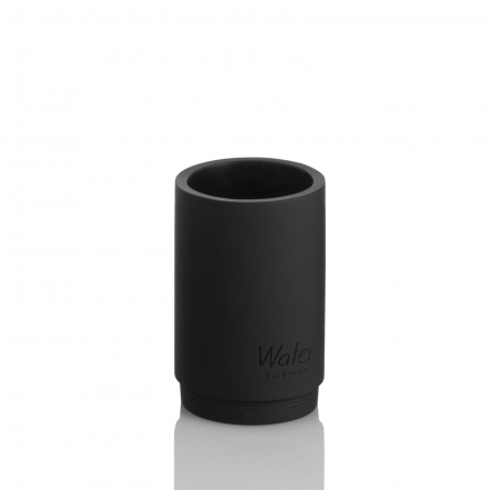 Set 4 accesorii baie PARAA, Rasina/Metal, Negru, 10x10x37 cm [2]