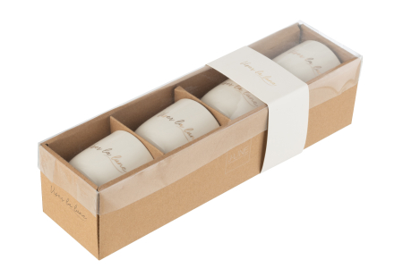 Set 4 Cupe, Porţelan, Alb [1]