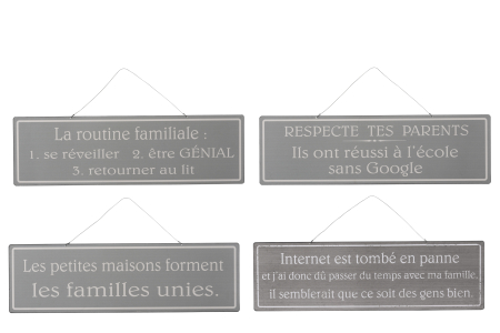 Set 4 décor perete, Metal, Gri, 51x0.5x16 [2]