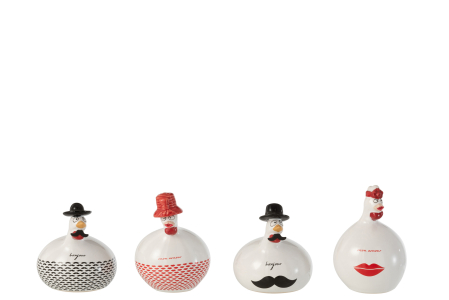 Primavara - Set 4 figurine, Ceramica, Alb, 7x7x11