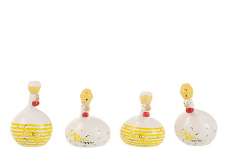 Primavara - Set 4 figurine, Ceramica, Galben, 8x8x12