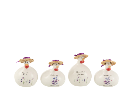 SALE % - Set 4 figurine, Ceramica, Mov, 9x9x9