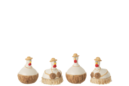Primavara - Set 4 figurine, Ceramica, Multicolor, 8.5x7.5x10