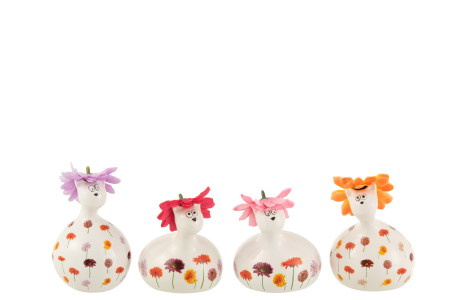 Figurine - Set 4 figurine, Ceramica, Multicolor, 9x9x9