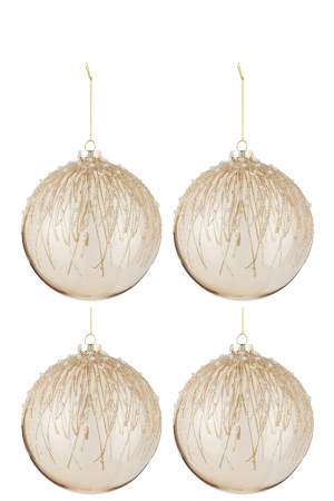 Set 4 globulete, Sticla, Auriu, 13x13x15 [1]