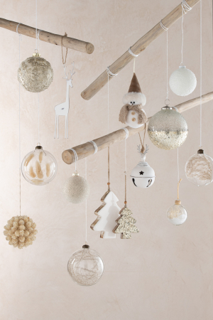 SALE % - Set 4 globulete, Sticla, Natural, 9x3x12.5