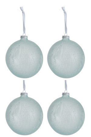 SALE % - Set 4 globulete, Sticla, Verde, 12x12x12 cm
