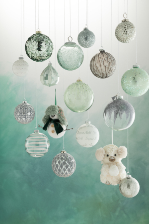 SALE % - Set 4 globulete, Sticla, Verde menta, 10.5x10.5x12