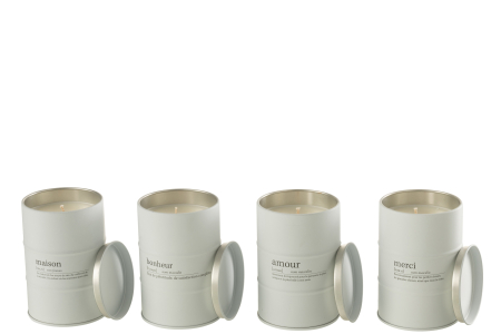 Set 4 lumanari parfumate, Ceara, Alb, 7.5x7.5x11.5 [1]