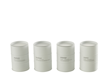 Set 4 lumanari parfumate, Ceara, Alb, 7.5x7.5x11.5 [2]