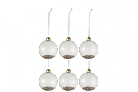 SALE % - Set 6 globulete, Sticla, Transparent, 8x8x8 cm