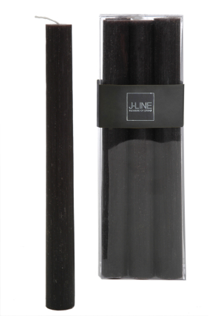 Lumanari - Set 6 lumanari, Ceara, Negru, 7x4.5x24 cm