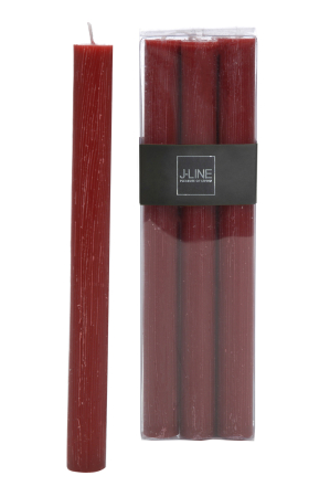 Lumanari - Set 6 lumanari, Ceara, Rosu, 7x4.5x24 cm