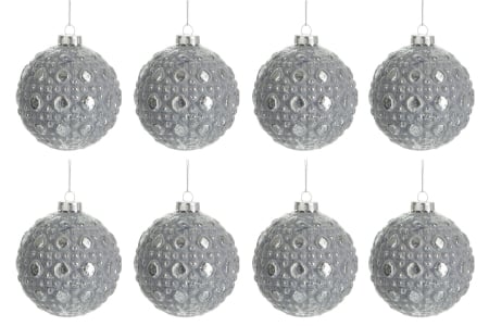 Set 8 globulete, Sticla, Gri, 7.8x7.8x8.2 cm [3]