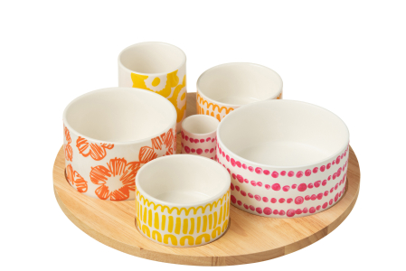 Set Aperitiv cu tava bamboo , SET6, MIX [1]