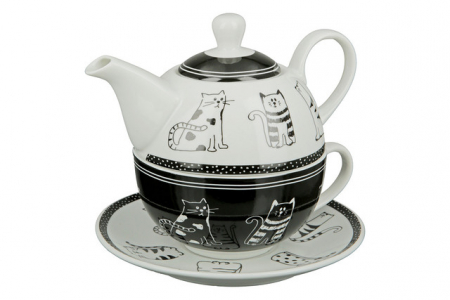 Set ceai pentru o persoana, FUNNY CAT, 16X14 cm [1]