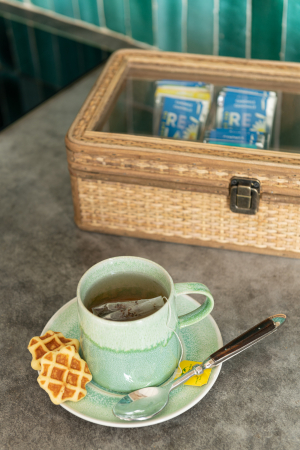 SALE % - Set ceasca cu farfurie, Lara, Porţelan, Verde