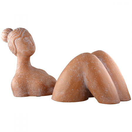 Set de 2, Figurină, Femeie, Rășină sintetică, portocaliu, PU 2, L. 12 cm, L. 22 cm, H 12 cm [1]