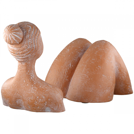 Set de 2, Figurină, Femeie, Rășină sintetică, portocaliu, PU 2, L. 12 cm, L. 22 cm, H 12 cm [2]