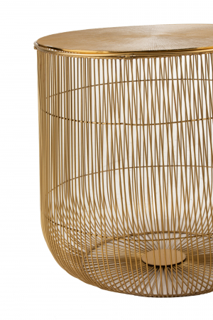 Set de 2 masute Basket, Metal, Auriu, 47x47x46.5 cm [1]