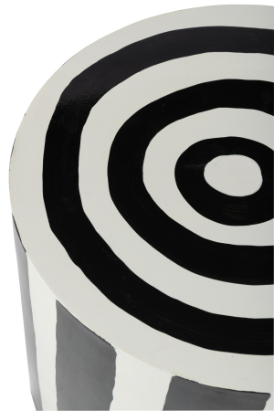 Set de 2 masute laterale cu dungi, negru/alb [3]