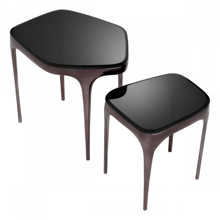 Set de 2 măsuțe laterale Deacon, finisaj nichel negru [3]