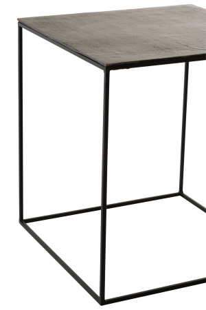 Set de 2 masute Square, Aluminiu, Negru/Verde, 50.5x50.5x55.5 cm [1]
