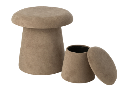 Set de 2 scaune ciuperca din MDF gri inchis [2]