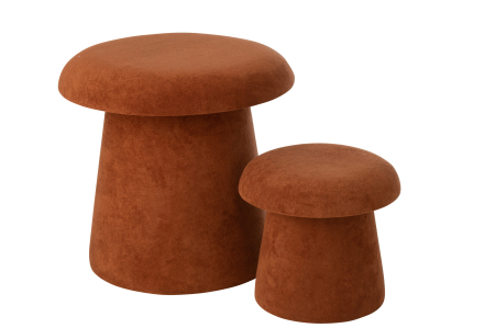 Set de 2 scaune ciuperca MDF, teracota [1]